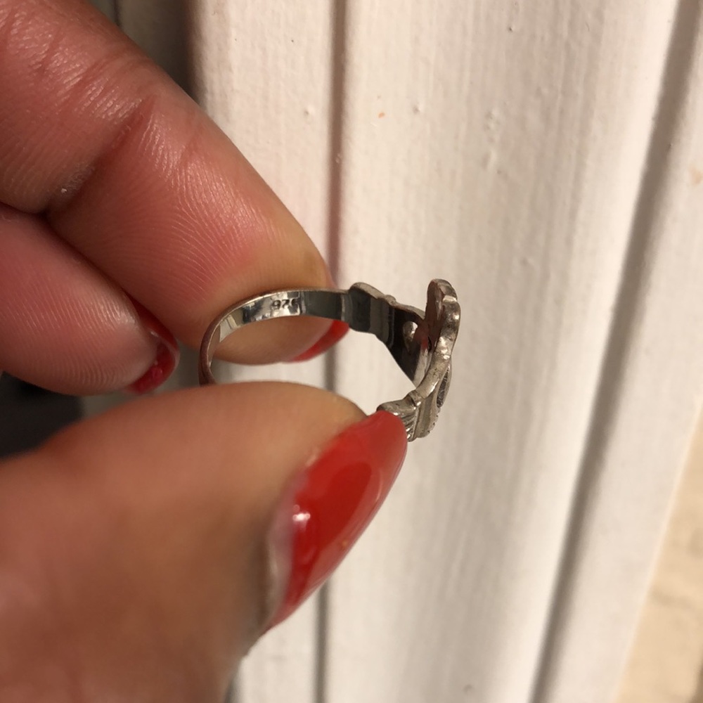 Silver Claddagh Irish Ring! - image 2